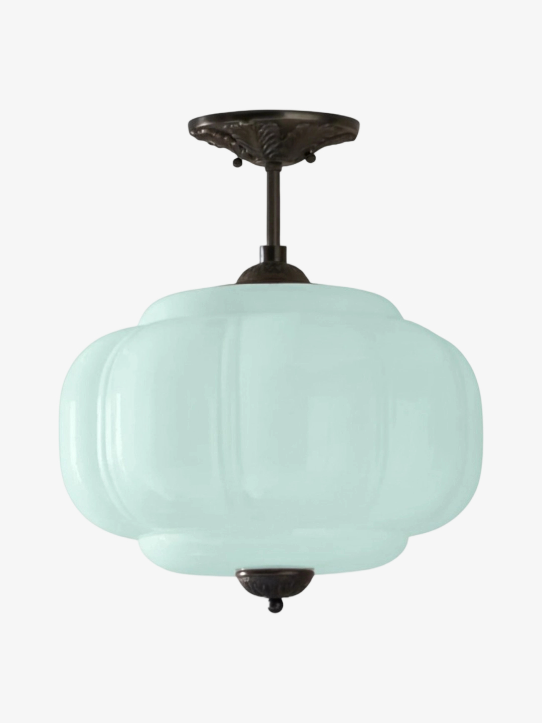 Pantalla lavanda con soporte negro