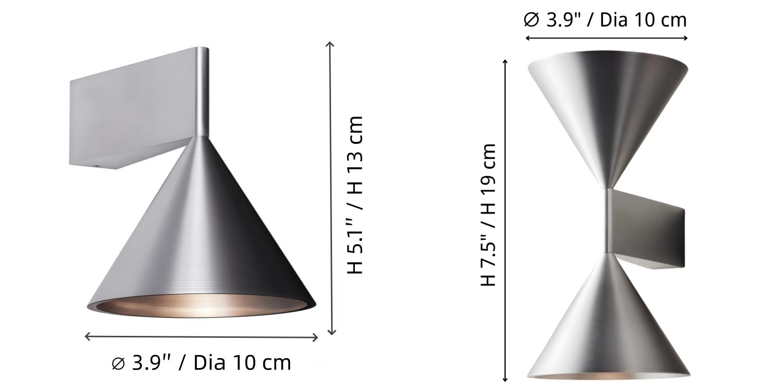 Dimensiones de la lámpara Metorq