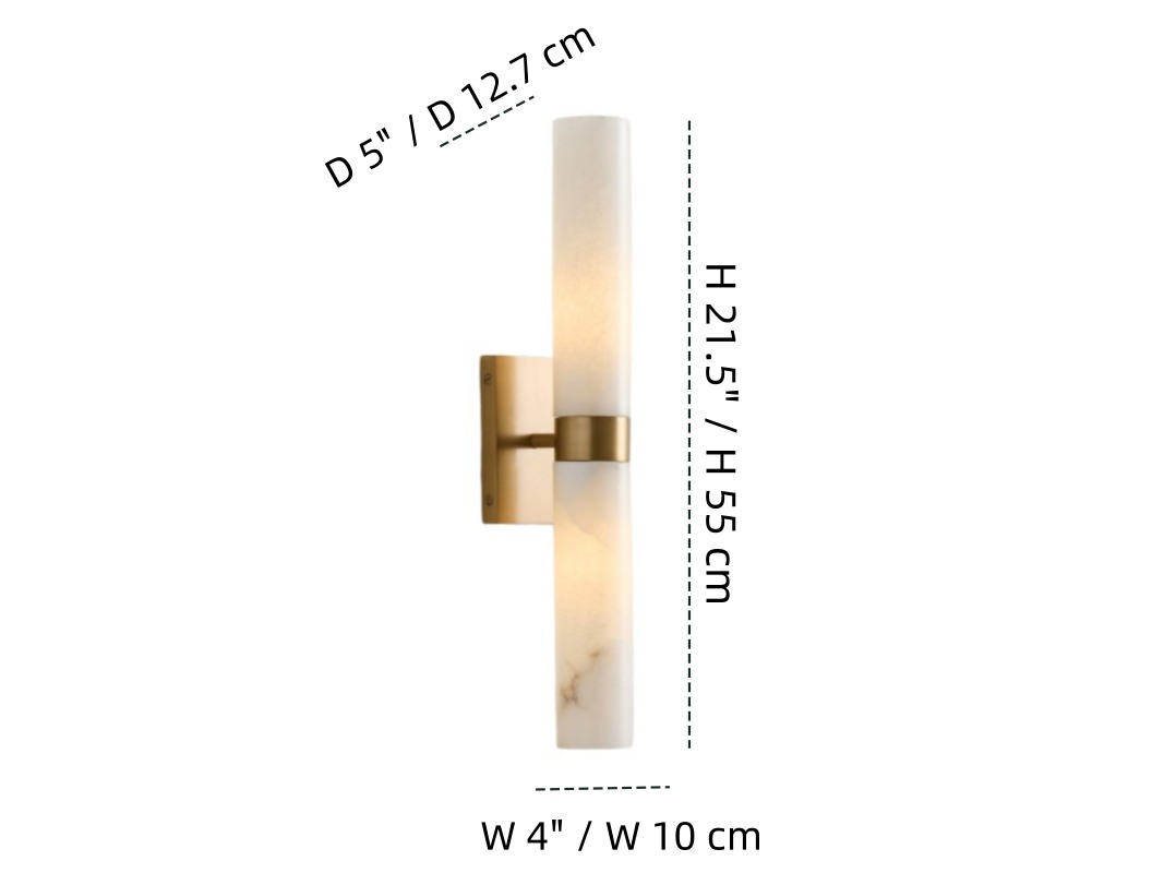 Diagrama de dimensiones del aplique Wolvina