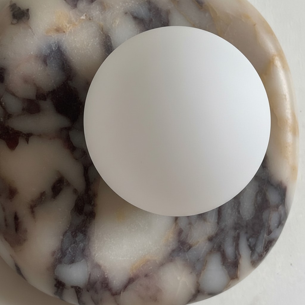 Detalle de jade y difusor de la lámpara Orli