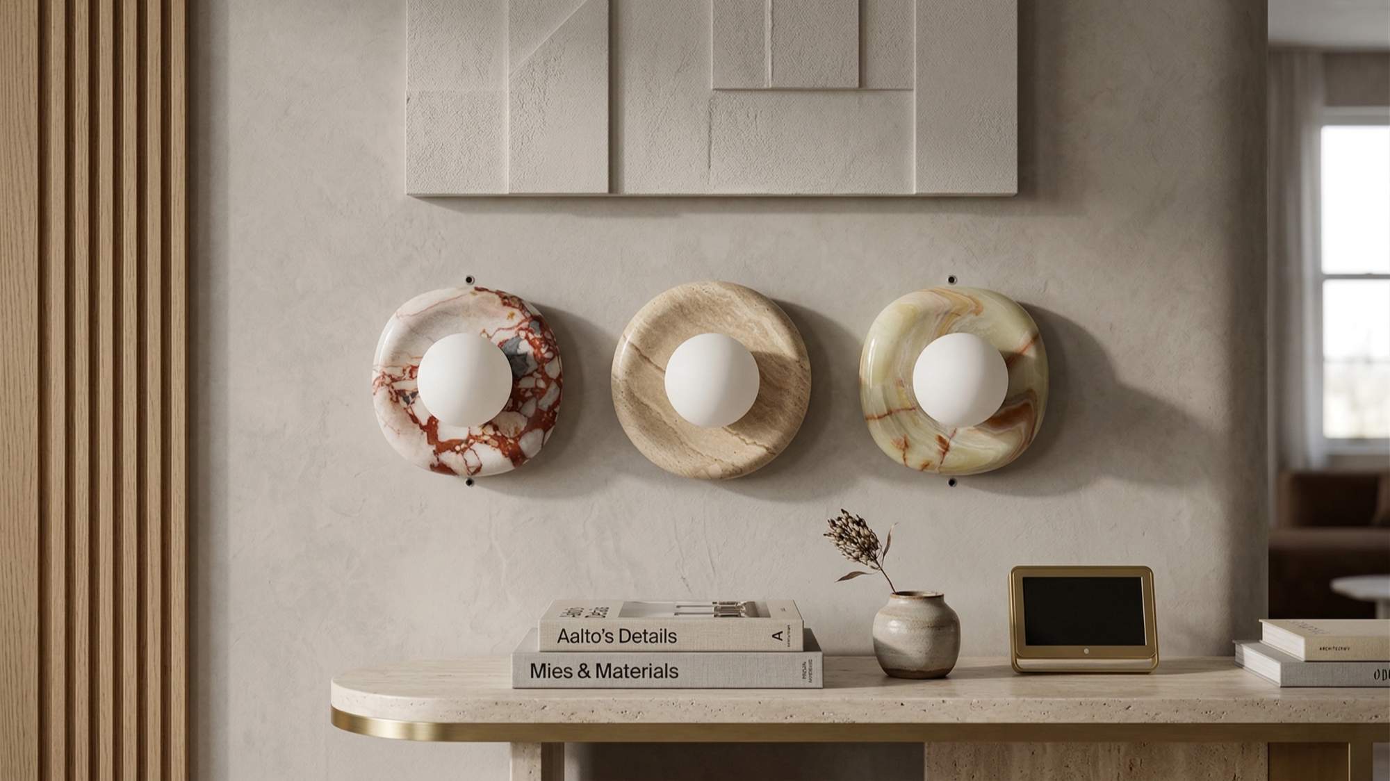 Serie Oria de lámparas de pared en jade