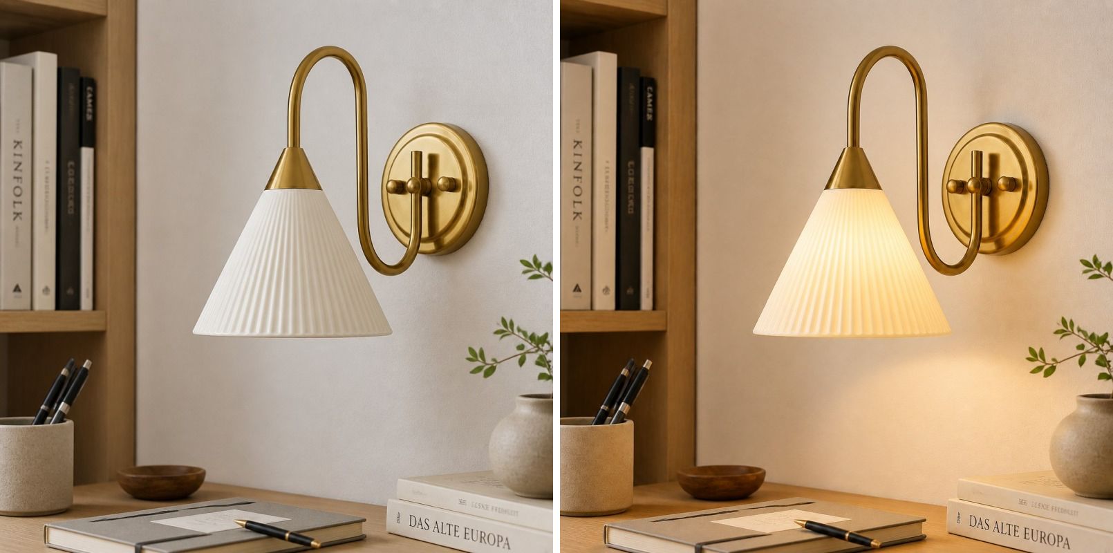 Comparación de iluminación con interruptor de luz
