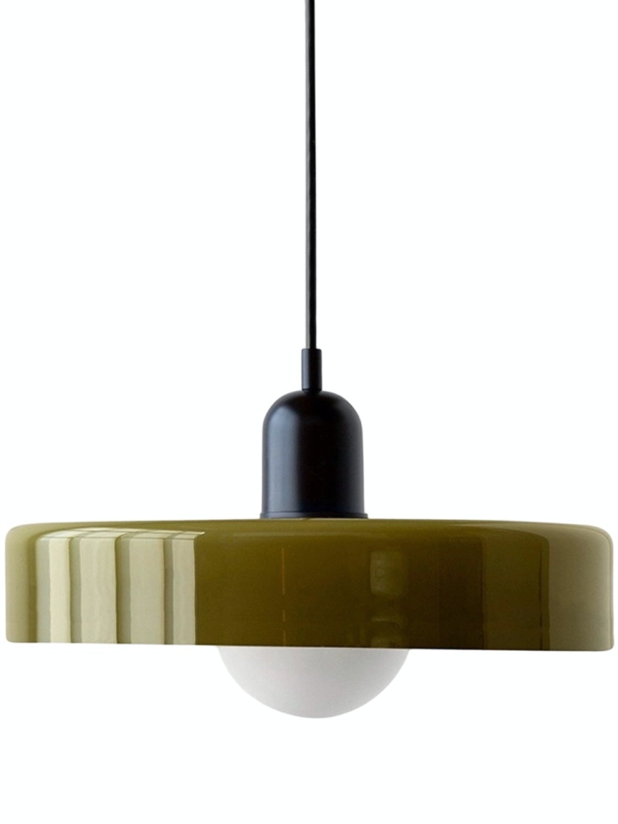Morandi Bauhaus stained glass pendant light