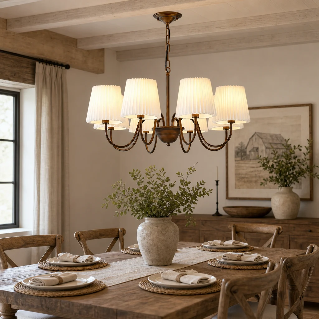 large farmhouse dining room chandelier