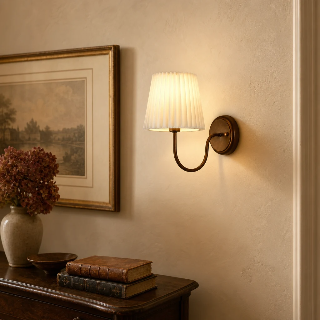 Aplique de pared vintage con decoración cálida