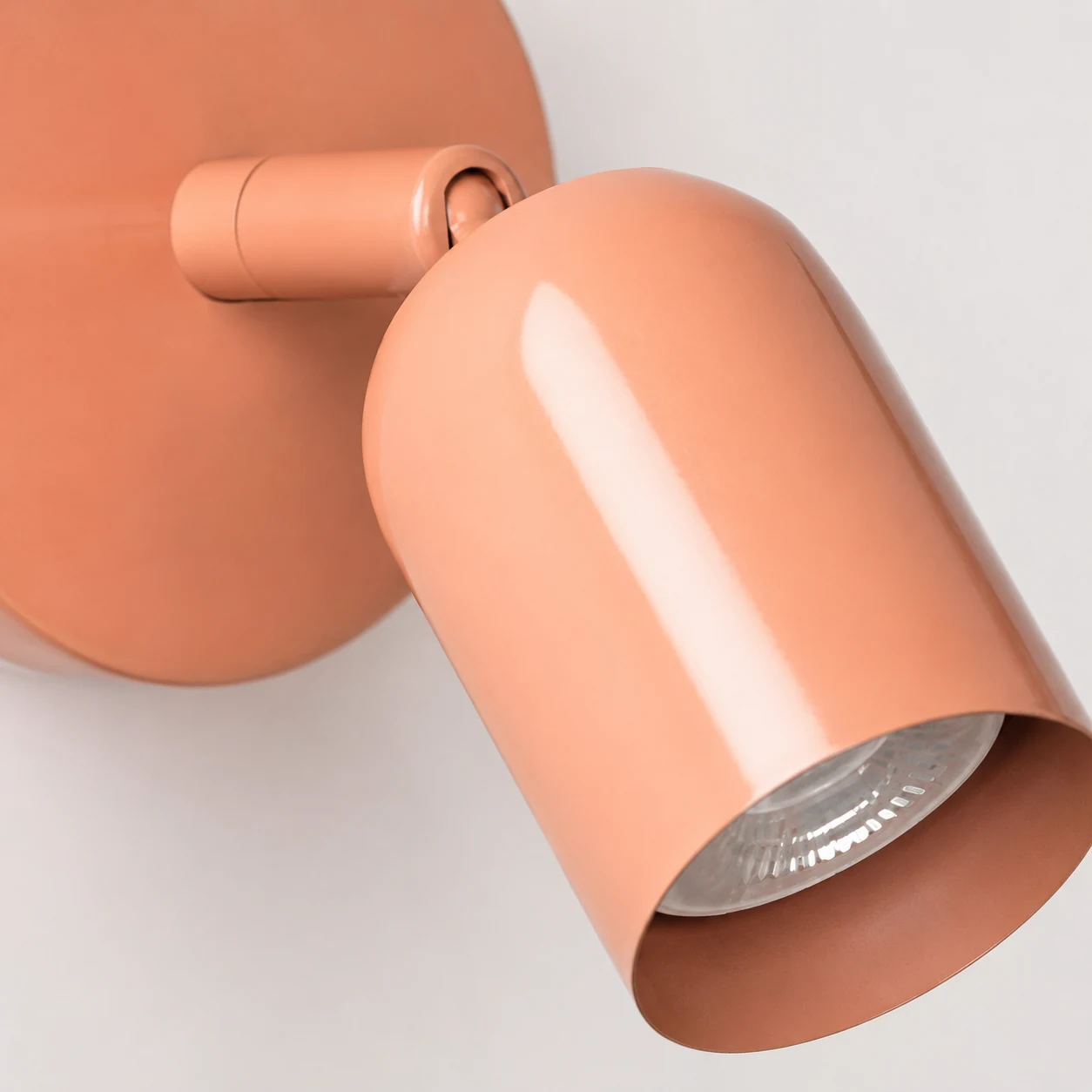 Close-up detail of the Nordic Macaron wall lamp shade and finish