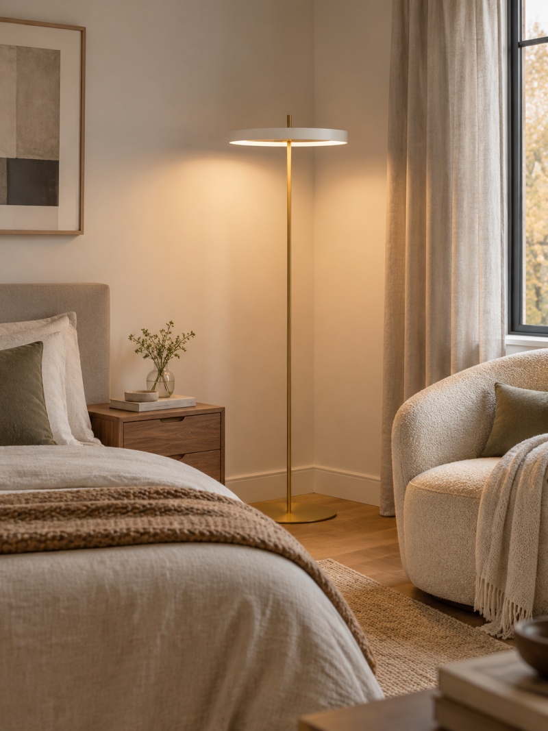 Asteria lamp in bedroom or lounge corner