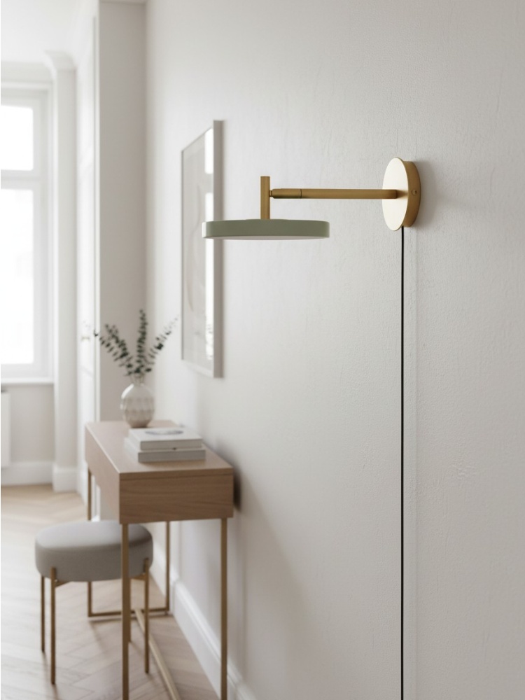 Asteria wall light in a desk or hallway setting