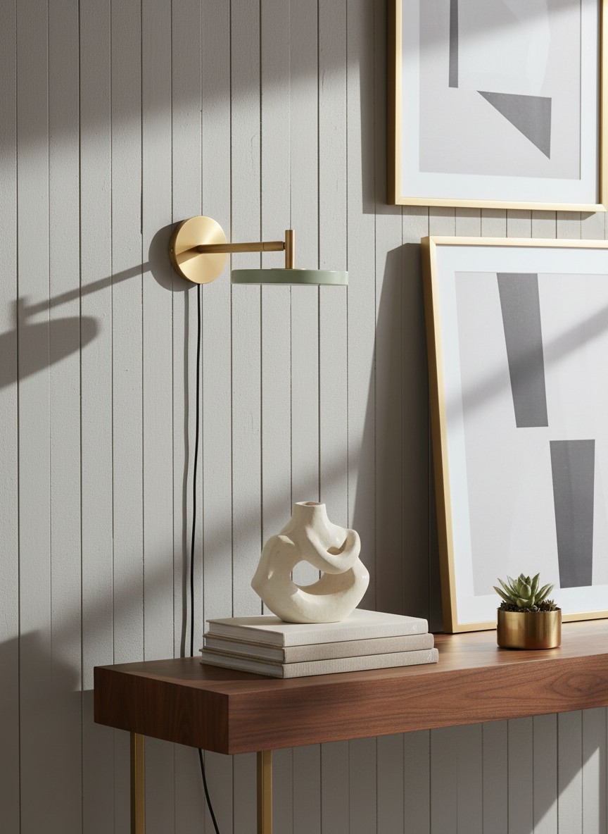 Asteria wall sconce over a console table