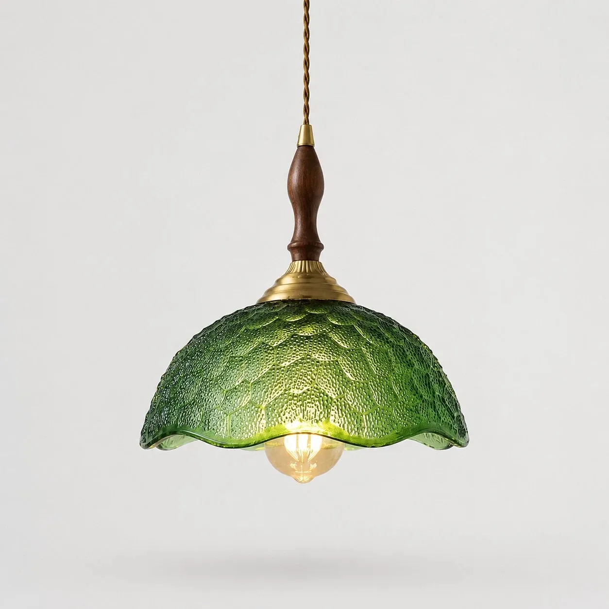 Green glass pendant product cutout