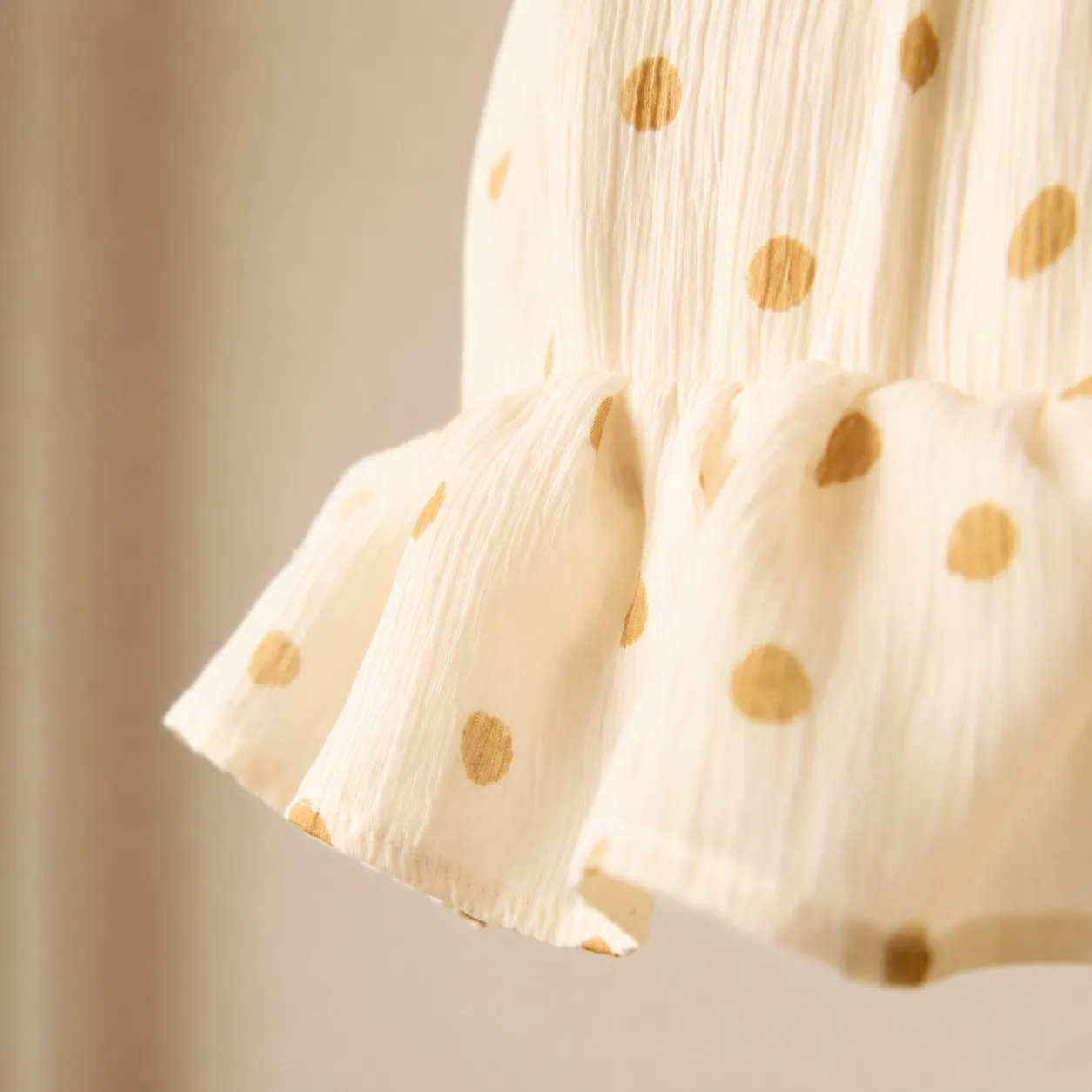 Layered fabric ruffle edge detail