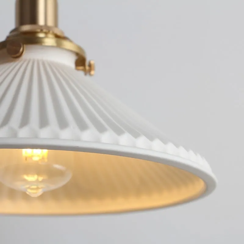 Modern Ceramics Pleated Light Collection For Dining Room