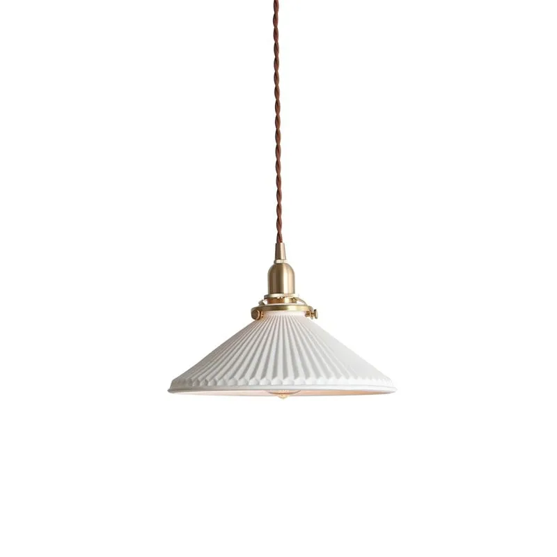 Modern Ceramics Pleated Light Collection For Dining Room