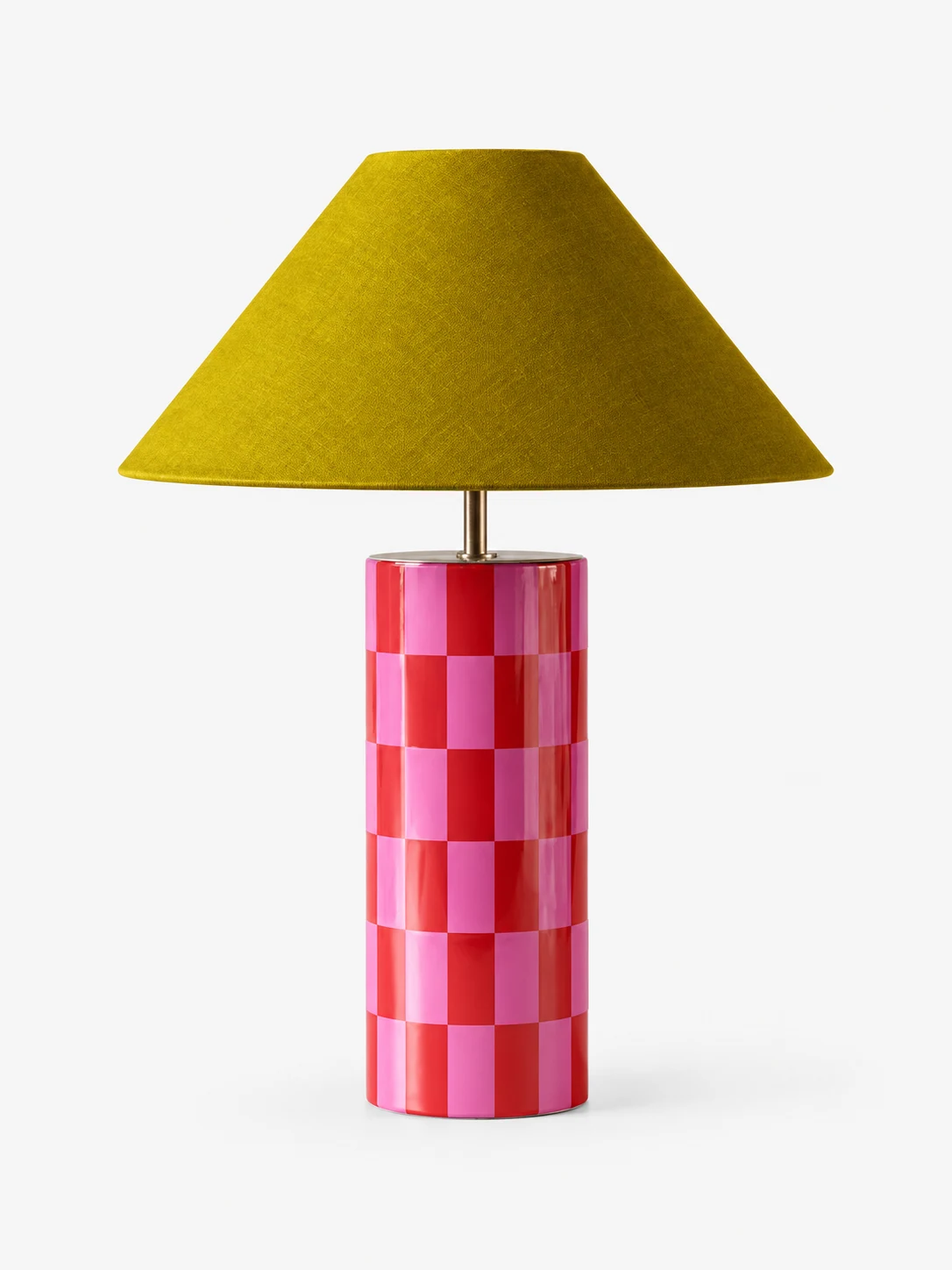 Geometric ceramic table lamp