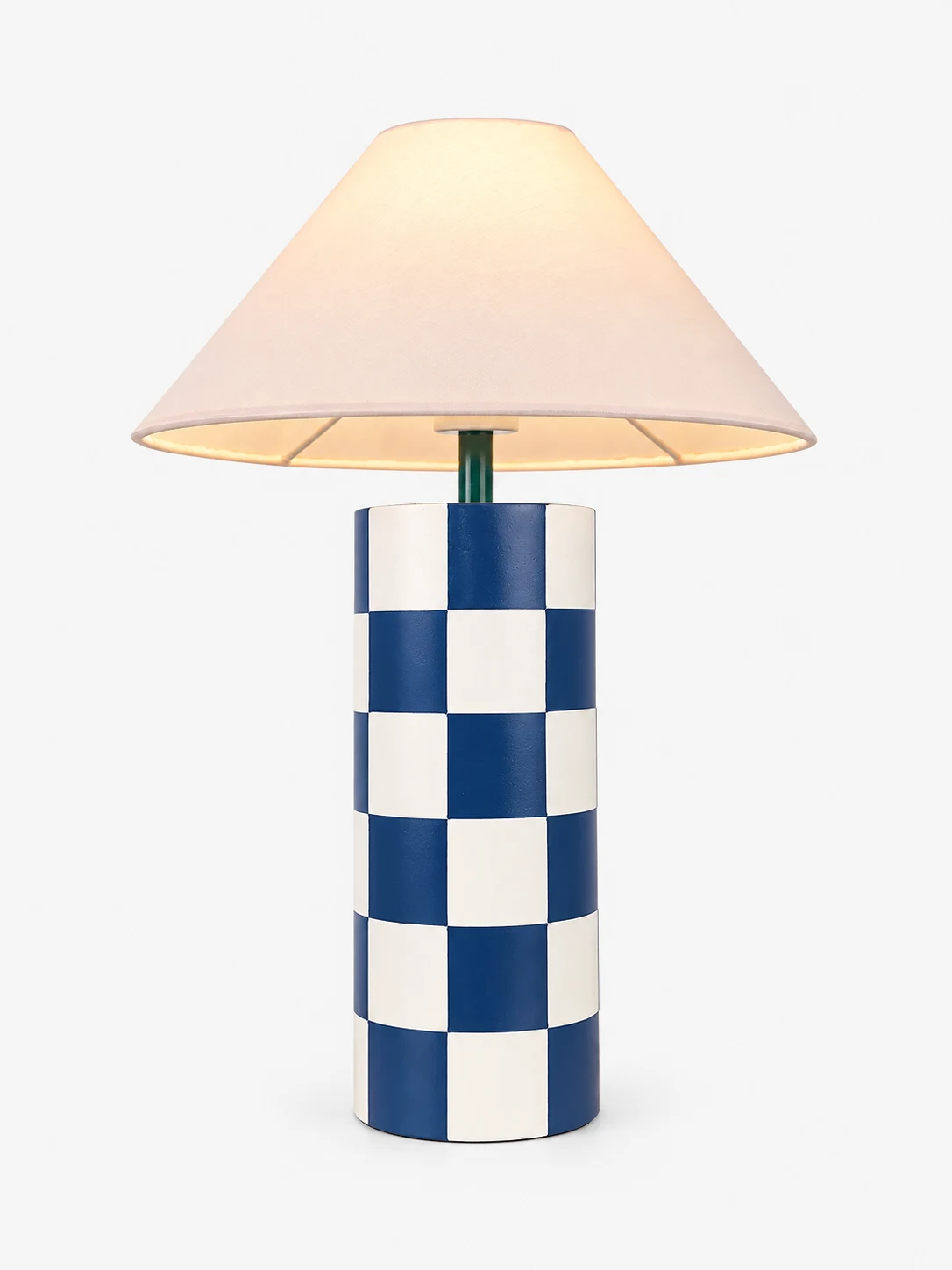 Geometric ceramic table lamp