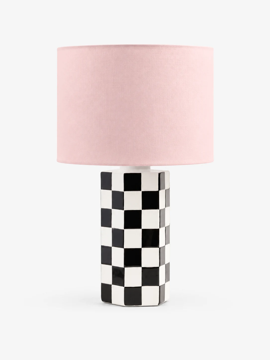Geometric ceramic table lamp