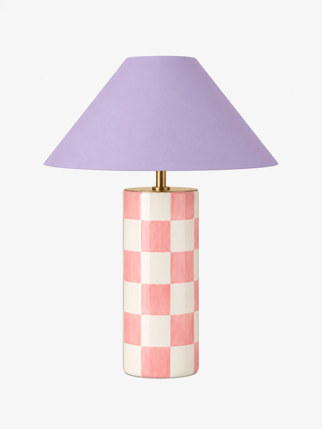 Geometric ceramic table lamp
