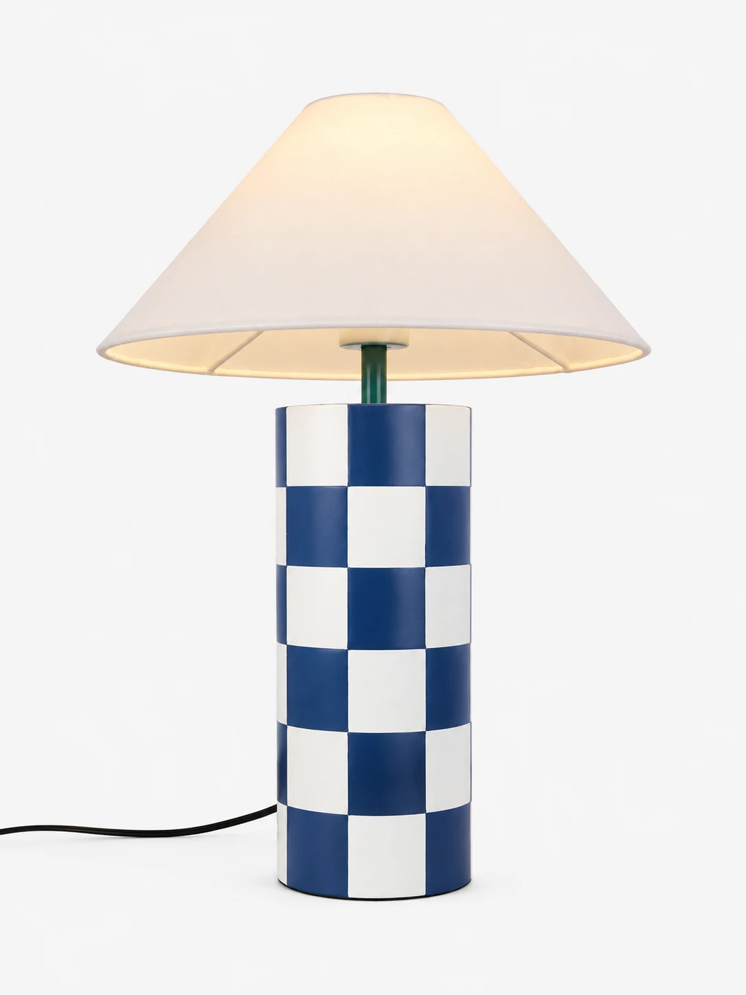 Geometric ceramic table lamp