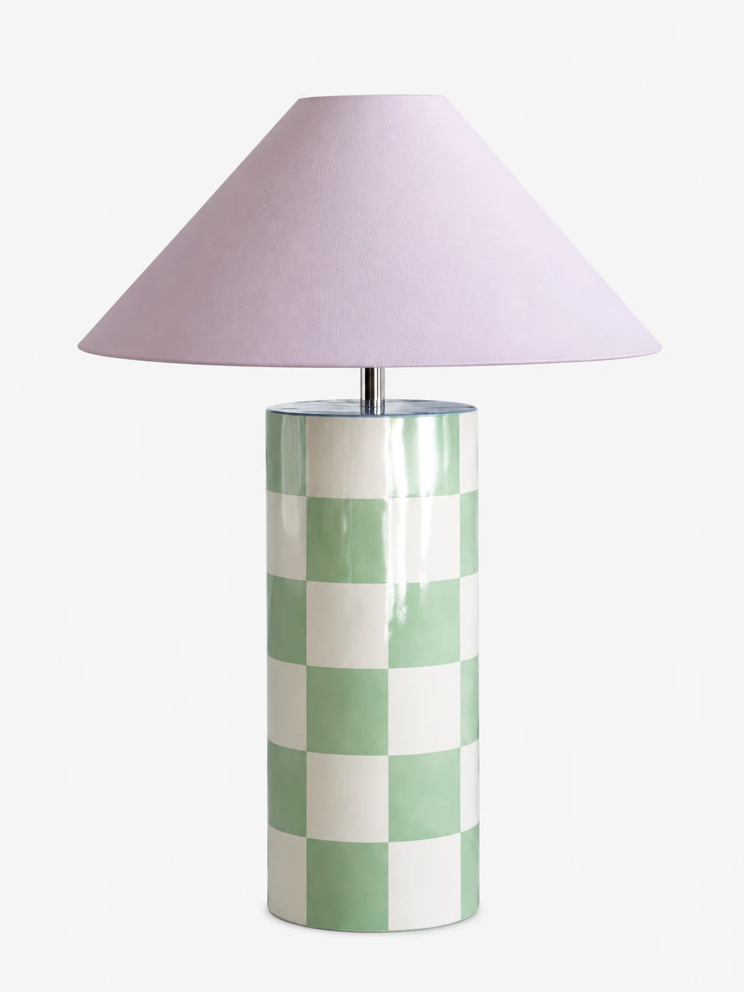 Geometric ceramic table lamp