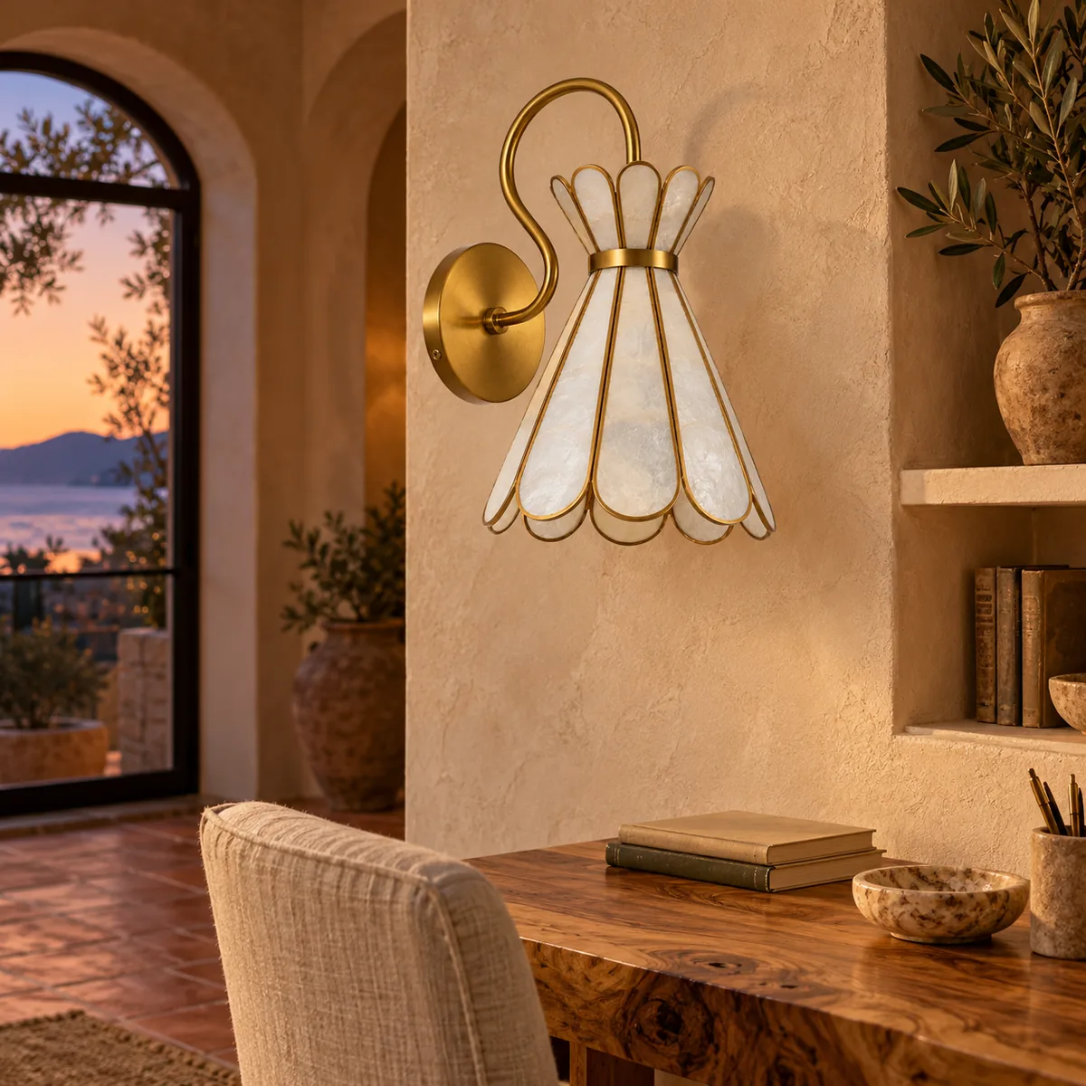 Shell Shade That Becomes the Light After Dark