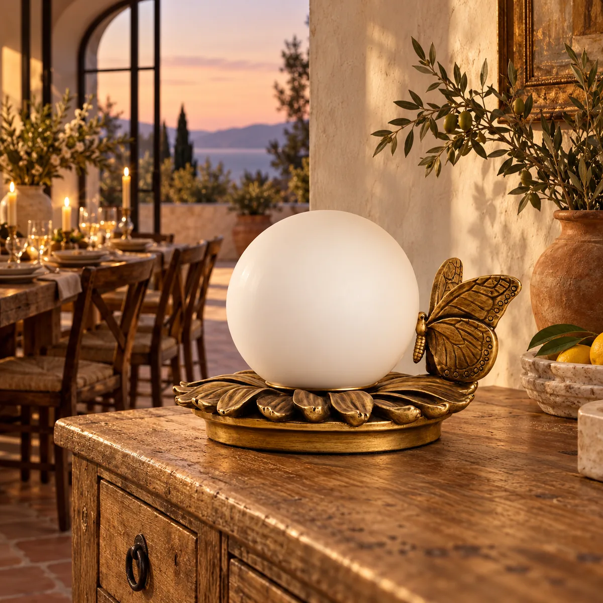 The Butterfly Stays Visible After the Globe Lights