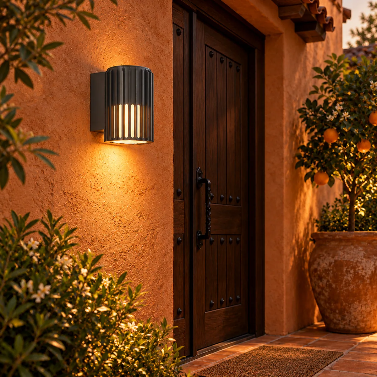 The Open Base Puts Light on the Wall Below