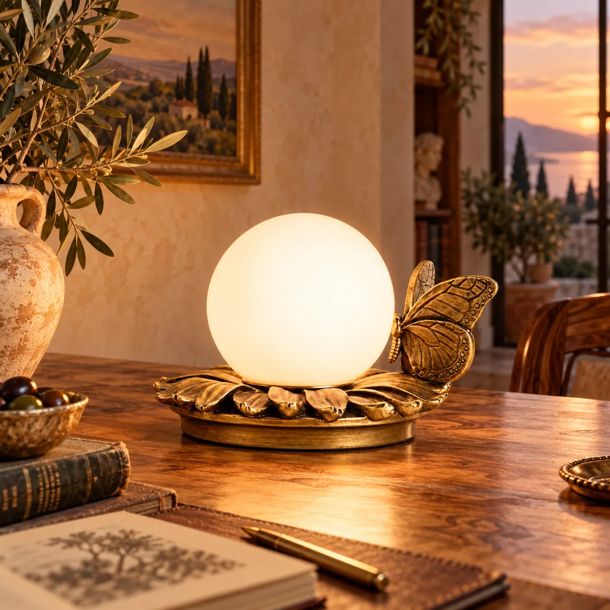 The Butterfly Stays Visible After the Globe Lights