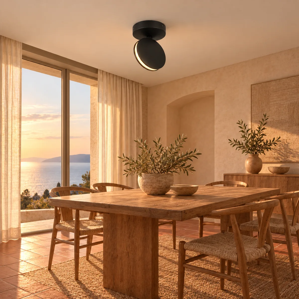 Sealed Disc Light for a Wall or a Ceiling