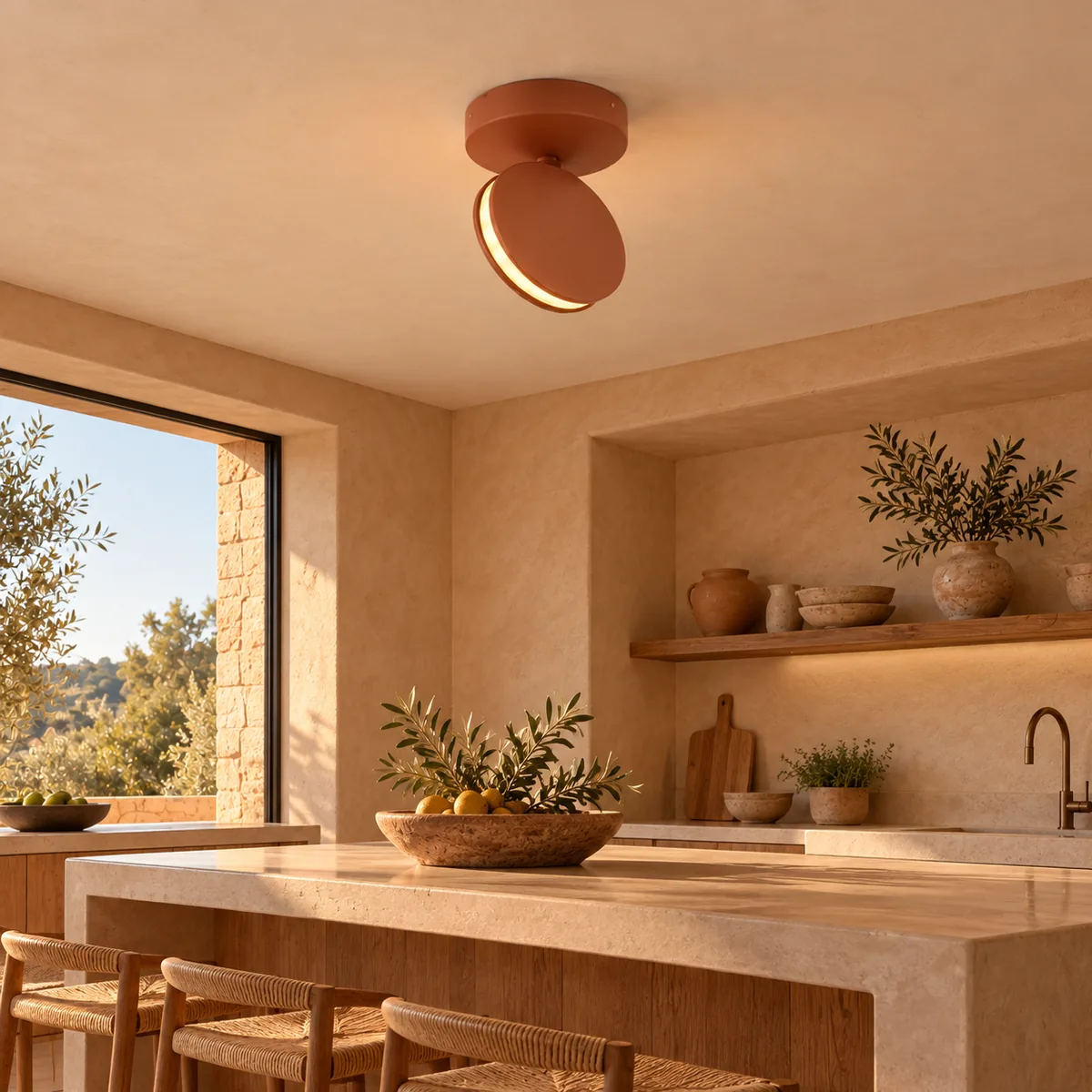 Sealed Disc Light for a Wall or a Ceiling