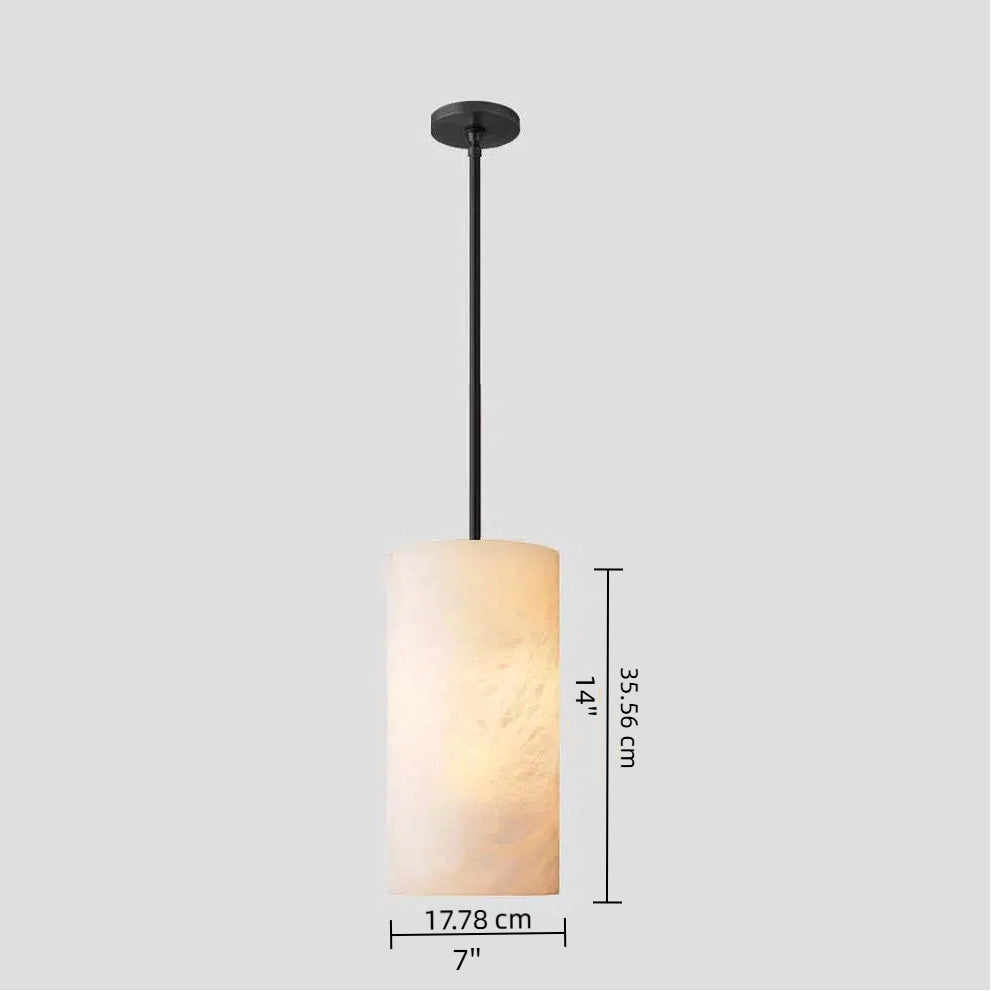 Tamaño de lámpara colgante D 7 pulgadas H 14 pulgadas