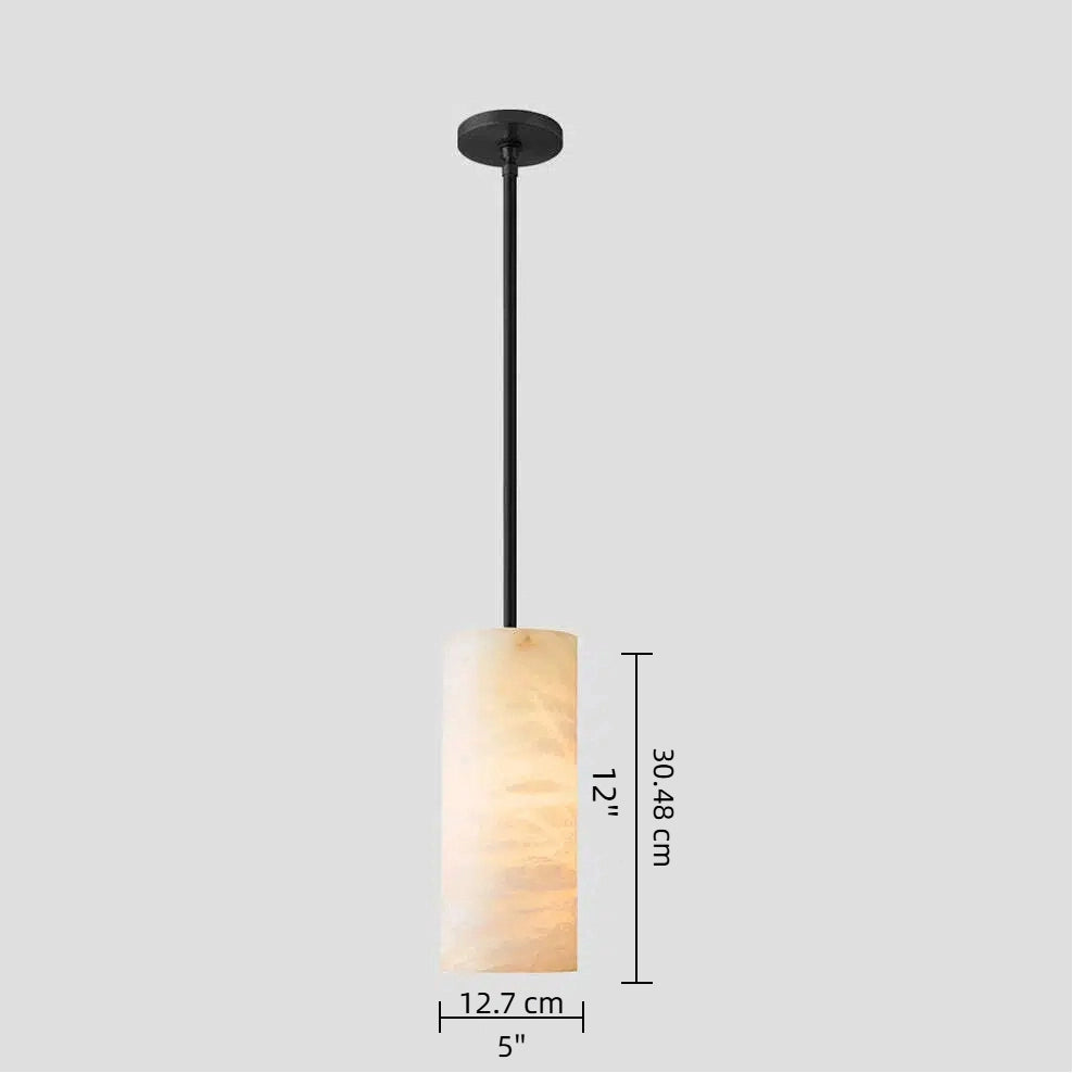 Tamaño de lámpara colgante D 5 pulgadas H 12 pulgadas